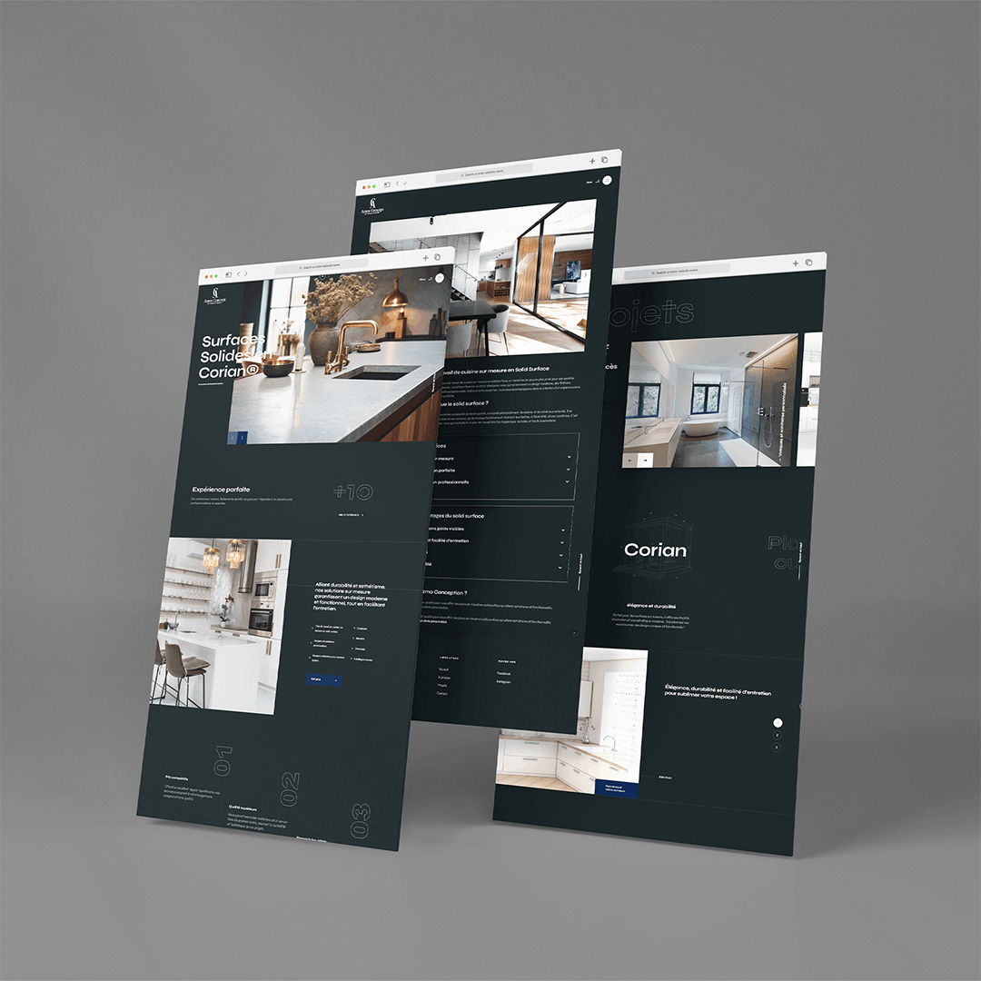 Azmo concept website mockup
