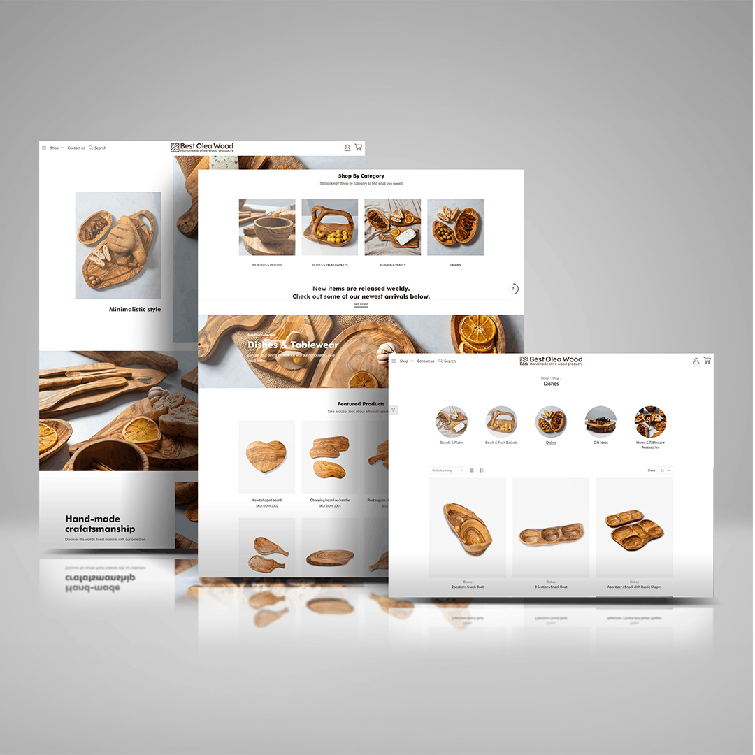 best olea wood website mockup